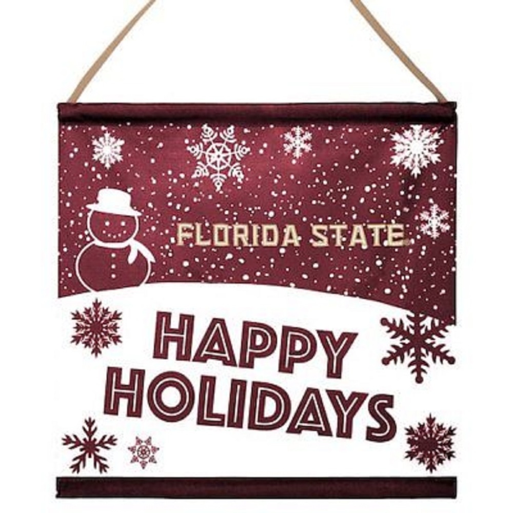 Florida State Seminoles Happy Holidays Banner NEW